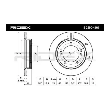 Disque de frein pour SANTANA, SUZUKI- 5521156B00, 5521156B00000, 5521156B01, 5521176J10, 5521176J11 9998556B00