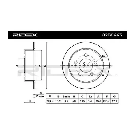 Disque de frein pour SSANGYONG- 4840109000 4840109001