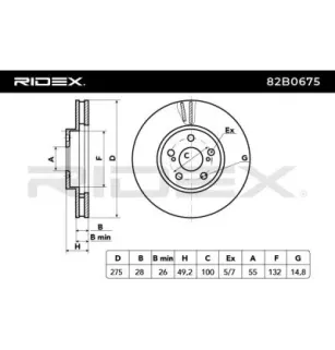 Disque de frein pour TOYOTA- 4351220190, 4351220280, 4351220380, 4351220430, 4351220440