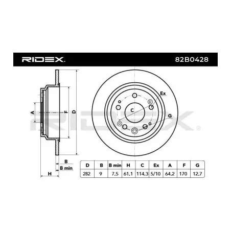 Disque de frein pour HONDA- 42510SZ3J00, 42510SLJ020 42510SZ3900