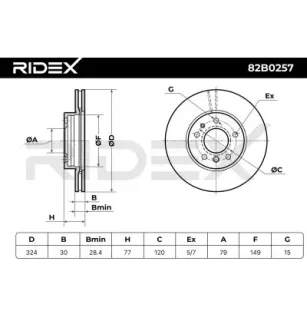 Disque de frein pour ALPINA, BMW- 1159602, 1159895, 1159916, 1161086, 34111159602, 34111159895