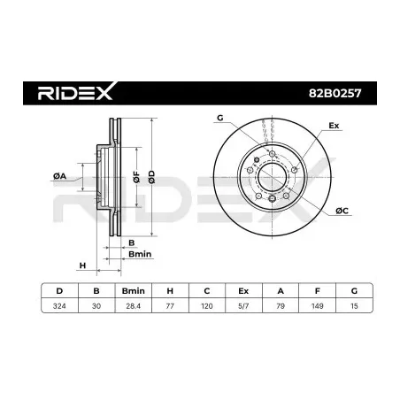 Disque de frein pour ALPINA, BMW- 1159602, 1159895, 1159916, 1161086, 34111159602, 34111159895