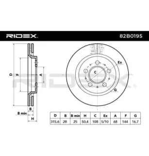 Disque de frein pour VOLVO- 30636074, 306360743, 30736406 31423325