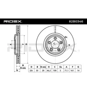 Disque de frein pour JAGUAR- C2C25336 C2P26267