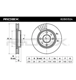 Disco freno per MITSUBISHI- MR510741, MR510742 MR527825