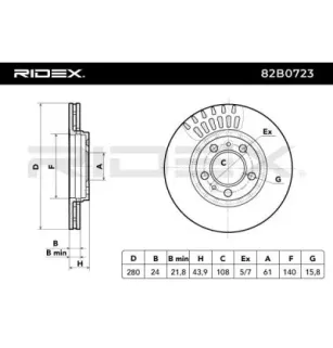 Disque de frein pour MERCEDES-BENZ, NISSAN, RENAULT- 402064230R, 402064442R, 7701209839 8201464604