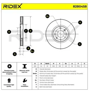 Brake disc for CITROËN, CITROËN/PEUGEOT, PEUGEOT PEUGEOT (DF-PSA)- 4246L9