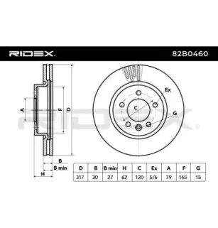 Disco de freio para LAND ROVER-SDB000601, SDB000602, SDB000603, SDB000604 SDB500120