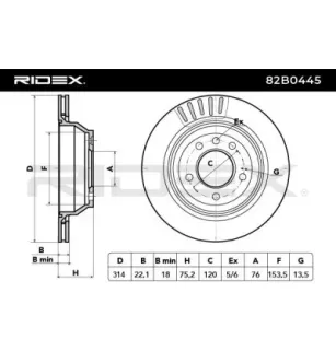 Disco freno per VW- 7L6615601E, 7L6615601G 7L6615601C