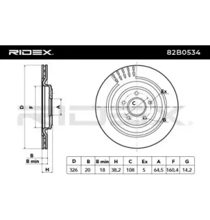Brake disc for JAGUAR- C2C25339 C2D26352