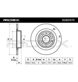 Disque de frein pour OPEL, VAUXHALL- 569122 93184247