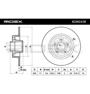 Disque de frein pour RENAULT- 402021651R, 432025945R, 432029079R, 8200244108, 8200649353 8200002874