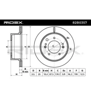 Disco freno per KIA- 584113E300