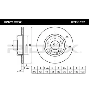 Disque de frein pour MERCEDES-BENZ- 1694210012 A1694210012