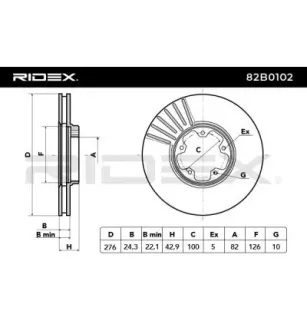 Disco de freio para FORD TOYOTA- 4351250220
