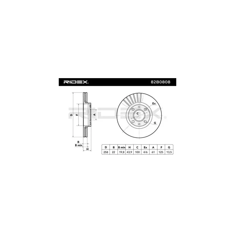 Disque de frein pour DACIA, LADA, MERCEDES-BENZ, NISSAN, RENAULT, SMART- 4534200100 A4534200100