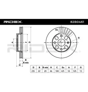 Disque de frein pour MAZDA- B26Y3325XA BJ0Y3325X