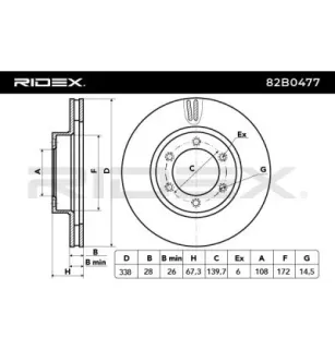 Disco de freno para LEXUS, TOYOTA- 4351260150 4351260151