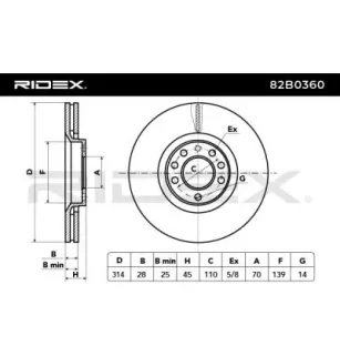 Disque de frein pour CADILLAC, GENERAL MOTORS, OPEL, SAAB VAUXHALL- 95526643