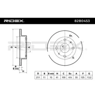 Disque de frein pour DAIHATSU, PERODUA TOYOTA- 43512B2100