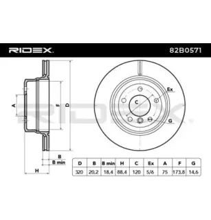 Disque de frein pour BMW- 34216763345, 34216864053, 6763345 6864053