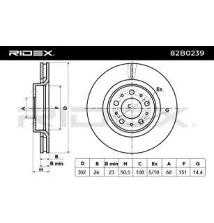 Disque de frein pour VOLVO- 272276, 2722767 31262095