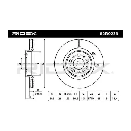 Disque de frein pour VOLVO- 272276, 2722767 31262095