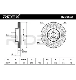 Disque de frein pour MERCEDES-BENZ- 2044212912, 2114211012, 2114211312, 2114211412, 2304210512