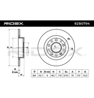 Disque de frein pour ALFA ROMEO, DODGE FIAT (GAC)- 51912593