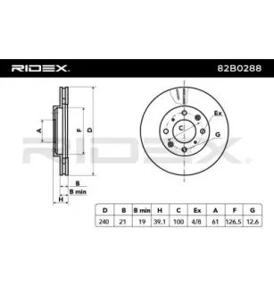 Disque de frein pour HONDA HONDA (GAC)- 45251SENH30