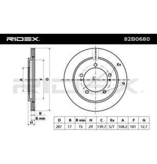Bremsscheibe für Suzuki- 5521165D01, 5521165D02, 5521167D01000, 5521165D00, 5521167D00 5521167D01