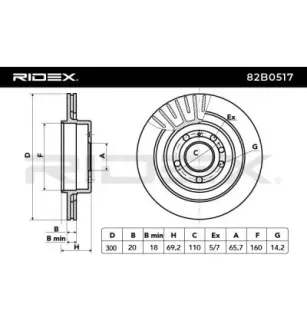 Disco de freno para SAAB- 12763593 5232756