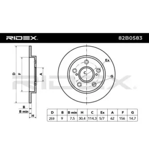 Disco freno per TOYOTA TOYOTA (GAC)- 4243102300