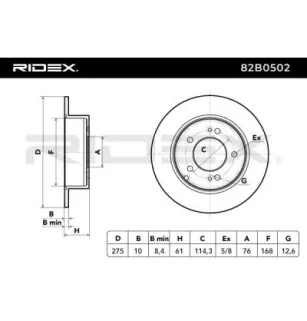 Disco freno per KIA- 584111D000