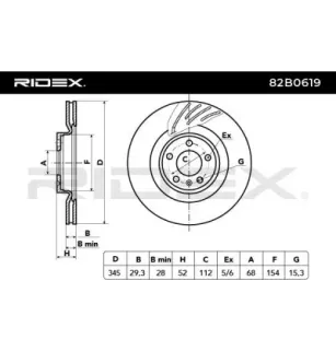 Disco de freno para VAG-8K0615301B, 8K0615301E, 8K0615301K, 8K0615301M 8K0615301Q