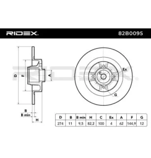 Disque de frein pour RENAULT- 7701206327 7701206328
