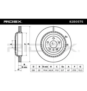 Disque de frein pour MERCEDES-BENZ- 1644230612, 1644231112, 1644231312, A1644230612, A1644231112 A1644231312