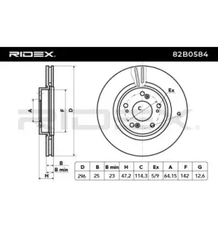 Disco de freno para HONDA- 45251TL1G00 45251TL1G01
