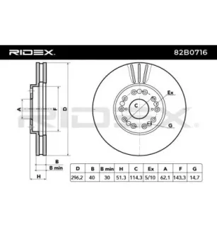 Disco de freio para LEXUS-4351222210, 4351224051, 4351224071, 4351230180, 4351230181, 4351230240