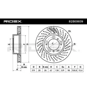 Disque de frein pour PORSCHE- 99635140600, 99635140601 99635140602