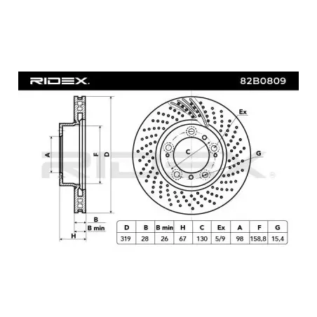 Disque de frein pour PORSCHE- 99635140600, 99635140601 99635140602