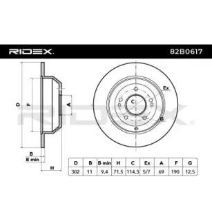 Disque de frein pour HYUNDAI, KIA- 584112P000 58411A9000