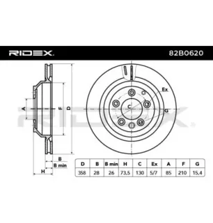 Disque de frein pour PORSCHE, VAG- 7L8615601, 7L8615601A, 7L8615601D 7L8615601E