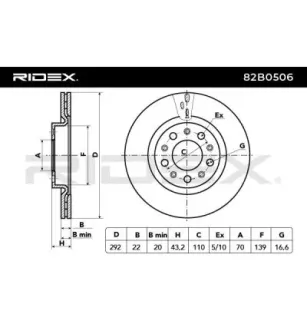 Disco freno per ALFA ROMEO, FIAT- 46843611 51760274