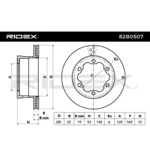 Disque de frein pour DODGE, MERCEDES-BENZ, VW- 2D0615601B 2D0615601E