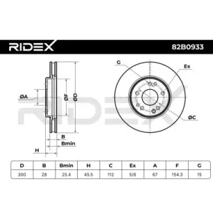 Disco freno per MERCEDES-BENZ- 1244212612, 124421261264, 1294210612, 1294211012, 1294212012, 129421201264, 1294212612