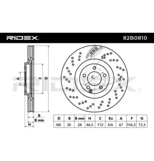 Disco de freio para MERCEDES-BENZ- 2034210912 A2034210912