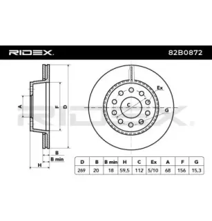 Disco de freno para AUDI- 857615601