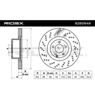 Disque de frein pour MERCEDES-BENZ- 2204210912, 220421091264, A2204210912 A220421091264