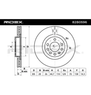 Disque de frein pour FIAT- 51757229, 517572290 71772547